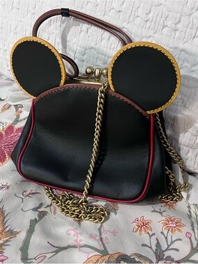 Coach Disney Kisslock Bag with Gold Chain
